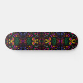 Süßes farbenfrohes Blumenmuster Skateboard (Horizontal)