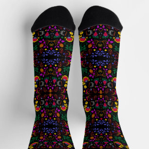 Süßes farbenfrohes Blumenmuster Socken