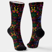 Süßes farbenfrohes Blumenmuster Socken (Gewinkelt)