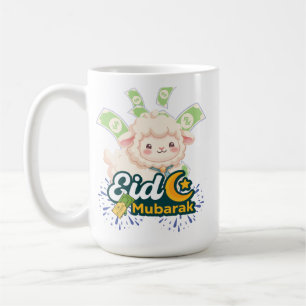 Süßes farbenfrohes Eid Mubarak Schaf Kinder T-Shir Kaffeetasse