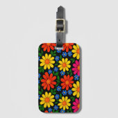 Süßes farbenfrohes florales Design Gepäckanhänger (Vorderseite Vertikal)