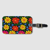 Süßes farbenfrohes florales Design Gepäckanhänger (Vorderseite (Horizontal))