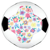 Süßes farbenfrohes Frühlingsblumenmuster Fußball (Gedreht)