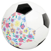Süßes farbenfrohes Frühlingsblumenmuster Fußball (Dreiviertel)