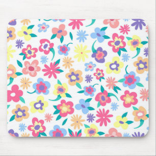 Süßes farbenfrohes Frühlingsblumenmuster Mousepad