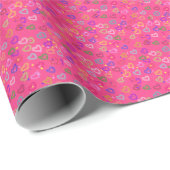 Süßes farbenfrohes Herz Geschenkpapier (Rolleneckpunkt)