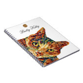 Süßes farbenfrohes Katzen Notizbuch Notizblock (Rechte Seite)