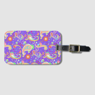Süßes, farbenfrohes Paisleymuster-Halstuch Gepäckanhänger