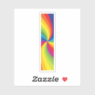 Süßes farbenfrohes Regenbogen-Alphabet I Aufkleber