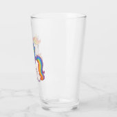 Süßes, farbenfrohes Regenbogen-Einhorn Glas (Links)