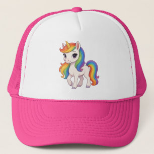 Süßes, farbenfrohes Regenbogen-Einhorn  Truckerkappe