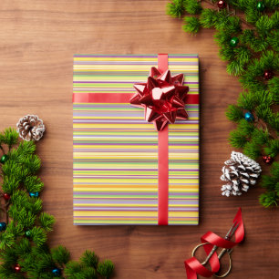 Süßes, farbenfrohes Streifendesign auf einem All-O Geschenkpapier