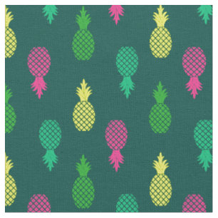 Süßes, farbenfrohes und tropisches Ananas-Muster Stoff