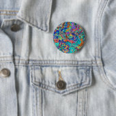 Süßes farbenfrohes vintage Blumenmuster Button (Beispiel)