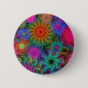Süßes farbenfrohes Wirbelmuster Button