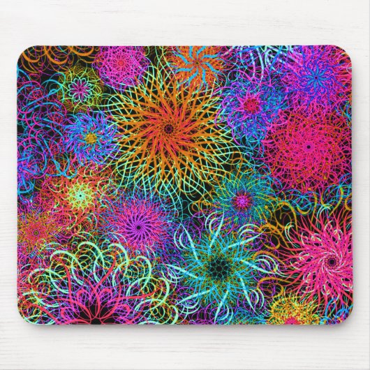 Süßes farbenfrohes Wirbelmuster Mousepad (Vorne)