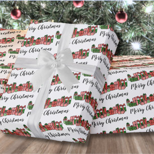 Süßes Farbige Frohe Weihnachten Geschenkpapier