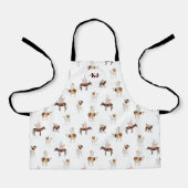 Süßes Farmleben Tiermuster | Monogramm Schürze (Vorderseite)