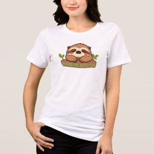 Süßes Faules Faultier, das sein Bestes gibt Tri-Blend Shirt