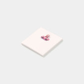 Süßes Faultier fährt Cabrio in Rosa Post-it Klebezettel (angewinkelt)