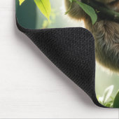 Süßes Faultier in Sonnenstrahlen Mousepad (Ecke)