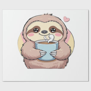 Süßes Faultier Kaffeeliebhaber-Shirt � Lustig ange Geschenkpapier