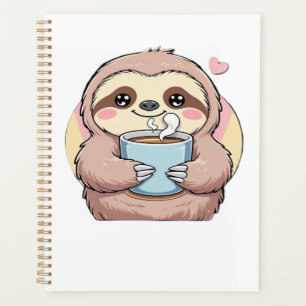 Süßes Faultier Kaffeeliebhaber-Shirt � Lustig ange Planer