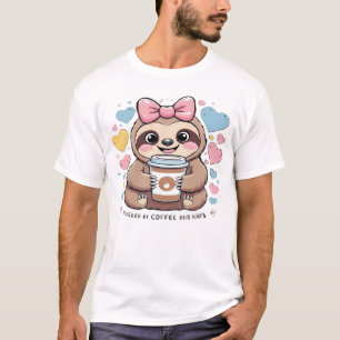 Süßes Faultier Kaffeeliebhaber-Shirt � Lustig ange T-Shirt