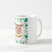 Süßes Faultier - Langsamkeit-Muster Kaffeetasse (VorderseiteRechts)