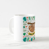 Süßes Faultier - Langsamkeit-Muster Kaffeetasse (Vorderseite Links)