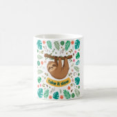 Süßes Faultier - Langsamkeit-Muster Kaffeetasse (Mittel)