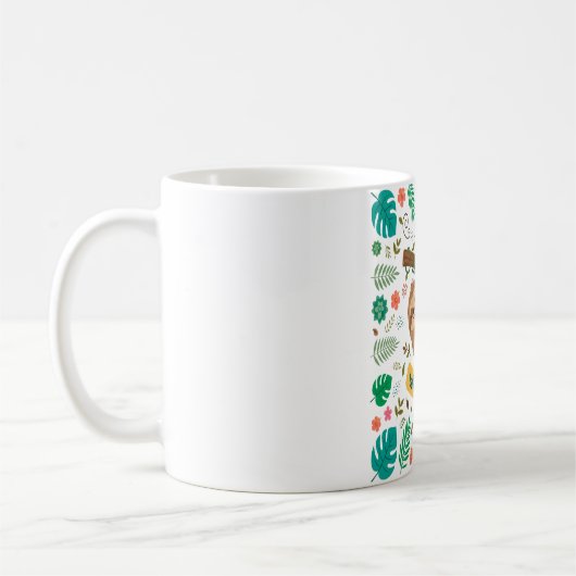 Süßes Faultier - Langsamkeit-Muster Kaffeetasse (Links)