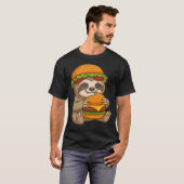 Süßes Faultier mit Cheeseburger T-Shirt (Vorne ganz)