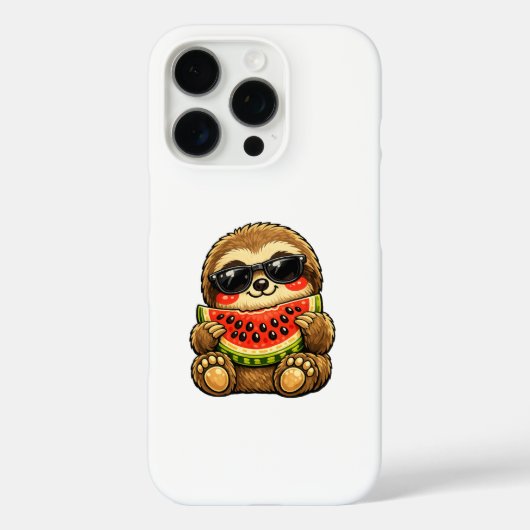 Süßes Faultier mit Wassermelone Case-Mate iPhone Hülle (Rückseite)