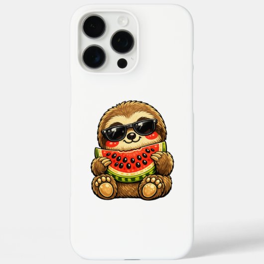 Süßes Faultier mit Wassermelone Case-Mate iPhone Hülle (Rückseite)
