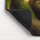 Süßes Faultier mit Weihnachtsmannmütze Mousepad (Ecke)