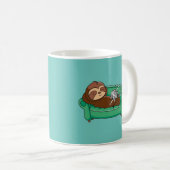 Süßes Faultier Strick Kaffeetasse Geschenk (VorderseiteRechts)