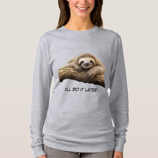 Süßes Faultier T-Shirt (Vorderseite)
