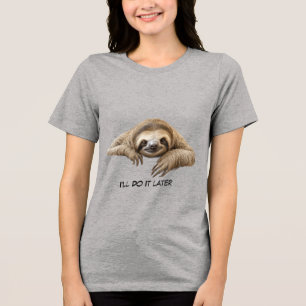 Süßes Faultier Tri-Blend Shirt
