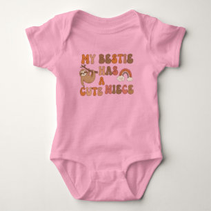 Süßes Faultier und Regenbogen "Meine beste Freundi Baby Strampler