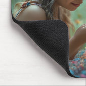 Süßes Feen Blau Drache Design Mousepad (Ecke)