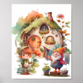 Süßes Feen- und Gnom-Poster Poster (Vorne)
