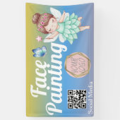 Süßes Feengesichtsmaler-Künstlerbanner Banner (Vertikal)