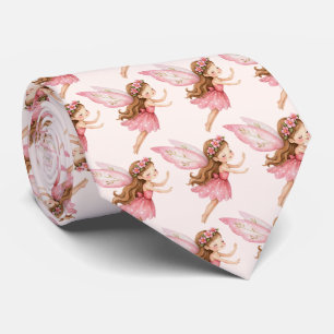 Süßes Feenmädchen in einem rosa Kleid, fantasievol Krawatte