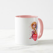 Süßes Feenmädchen mit roter Brille Tasse (VorderseiteRechts)