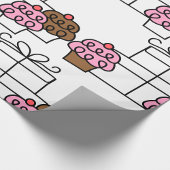 Süßes Feiern Cupcake und Geschenkboxen Geschenkpapier