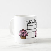 Süßes Feiern Cupcake und Geschenkboxen Kaffeetasse (Vorderseite Links)