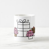 Süßes Feiern Cupcake und Geschenkboxen Kaffeetasse (Mittel)