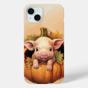 SÜSSES FERKEL SITZT IN EINEM HERBSTLICHEN ORANGEN Case-Mate iPhone HÜLLE