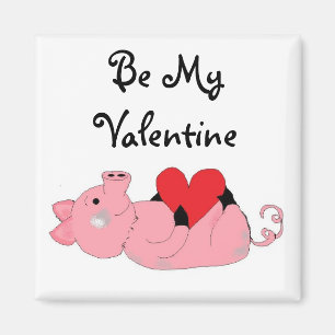 Süßes Ferkel zum Valentinstag Magnet
